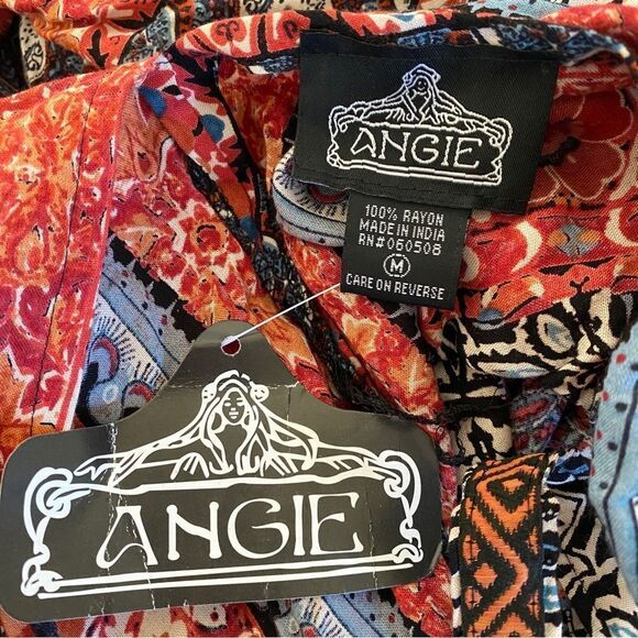 Angie Boho Paisley Print Harem Pant Loose Jumpsuit Sz M NWT - Picture 11 of 16